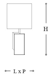 Dimensions of the Tinta Incanto Italamp lamp